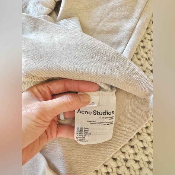 Acne studio women’s cream color crewneck sweater - Picture 6 of 6